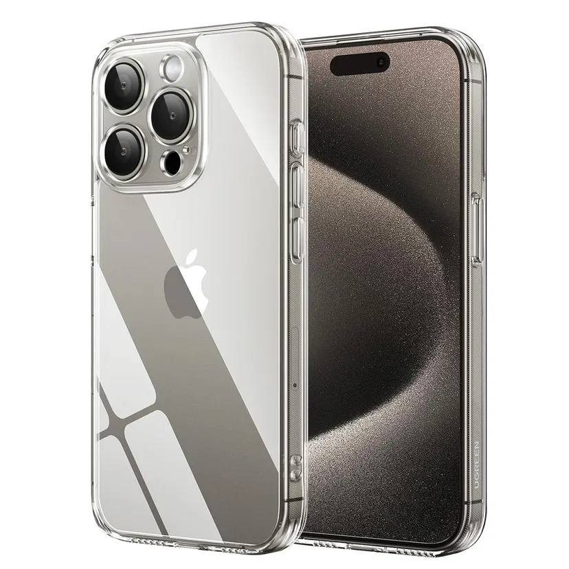 Clear Case Apple iPhone 15 Pro Four-Side Airbag Camera Protection Cover