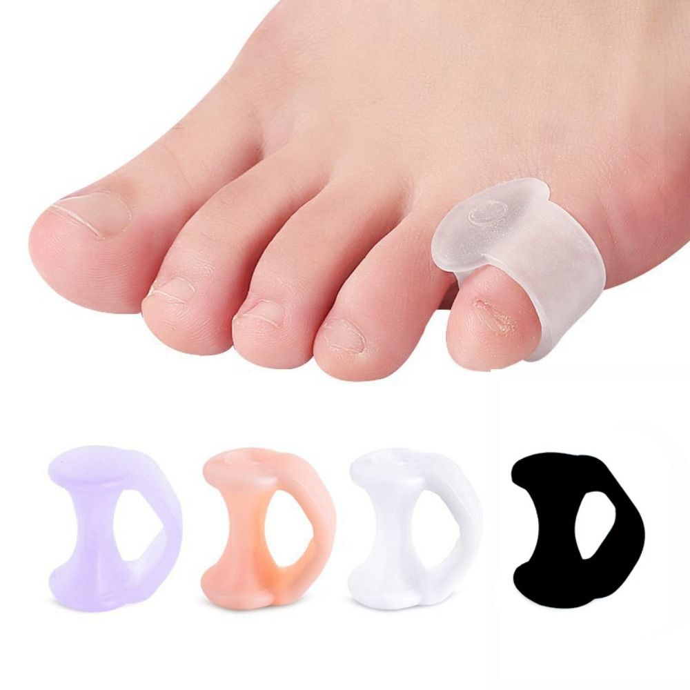 2Pcs=1Pair Feet Care Pedicure Tool Tail Finger Toe Splitter Orthopedic Hallux Valgus Toe Separator Spacers Straightener Silicone Separator