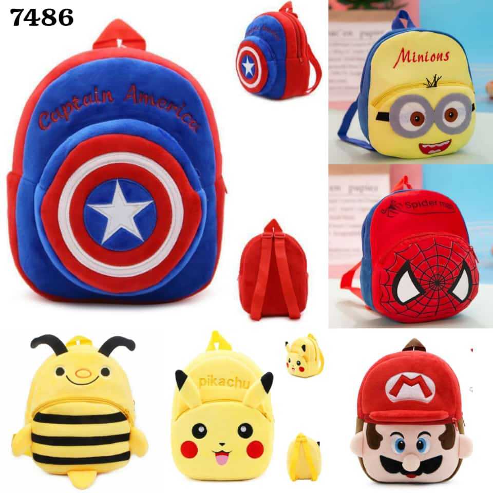 Cartoon Plush Toddler Backpack Cute Anti-lost Bag Baby Girl Boy 3D Cartoon Animal Book Bag Kids Kindergarten Schoolbag 2-6 Years