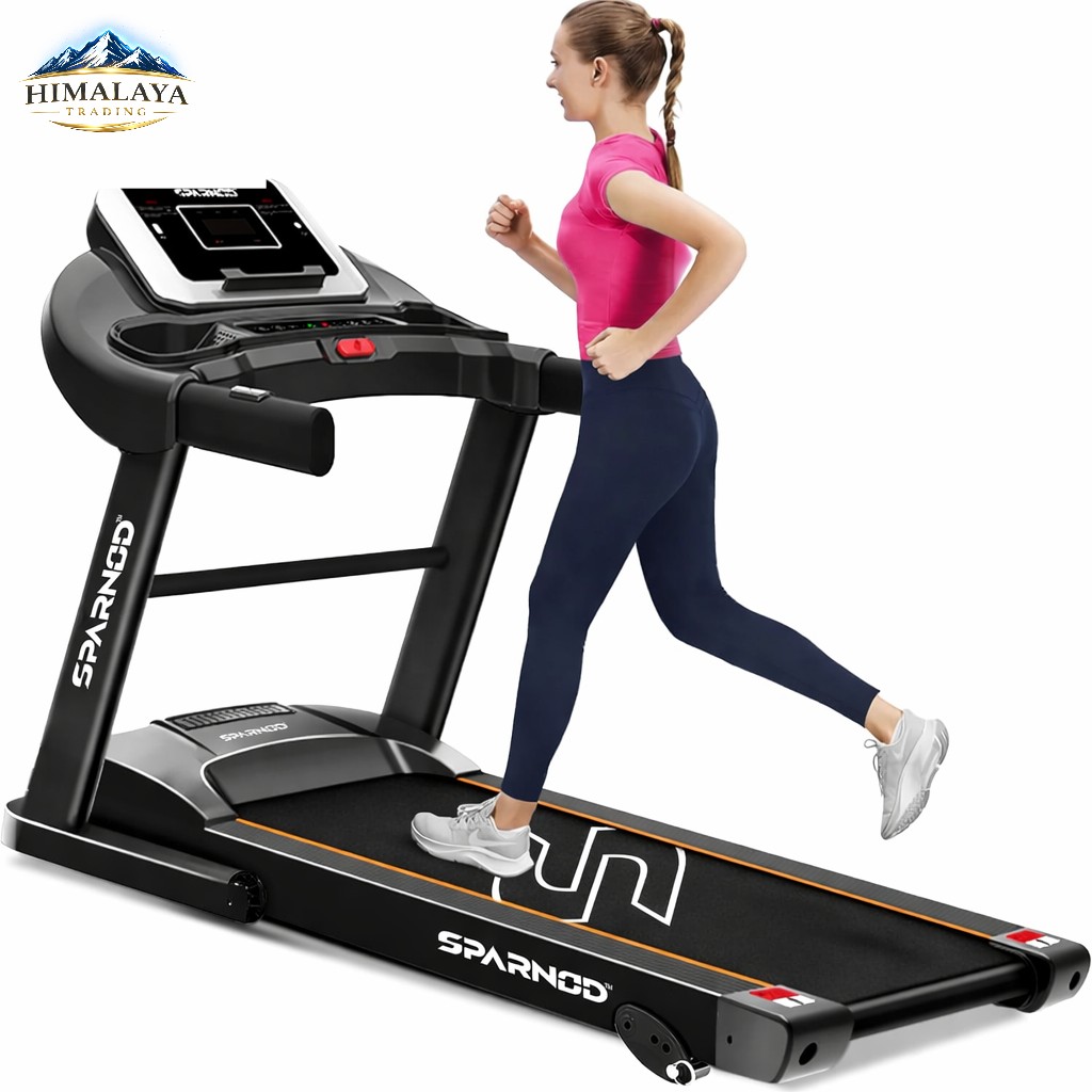 Electric Motorized Treadmill with Auto Inclinefor Home Use - 4 HP Peak DC Motor, 12 km/hr Max Speed & Foldable Design