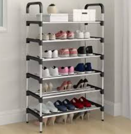 Multi-layer Shoes Shelf 5/6/7 Layers Adjustable Metal Shoes Rack By Godam Online