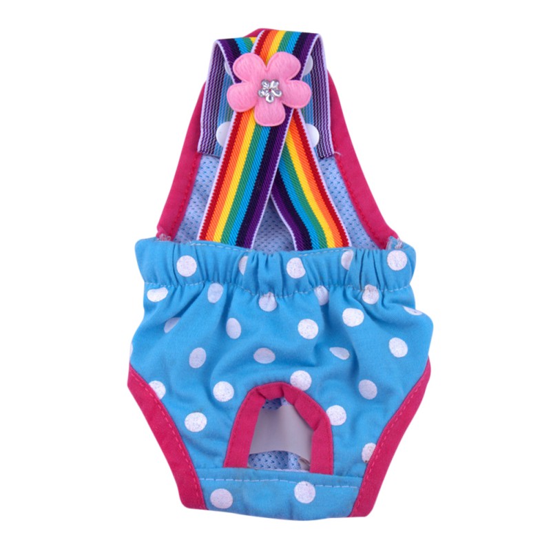 【Jin Fan Jin Store】Washable Female Dog Diaper Sanitary Shorts Panties Pet Physiological Pants Dog Clothes Dot Print Underwear Briefs Pet Products
