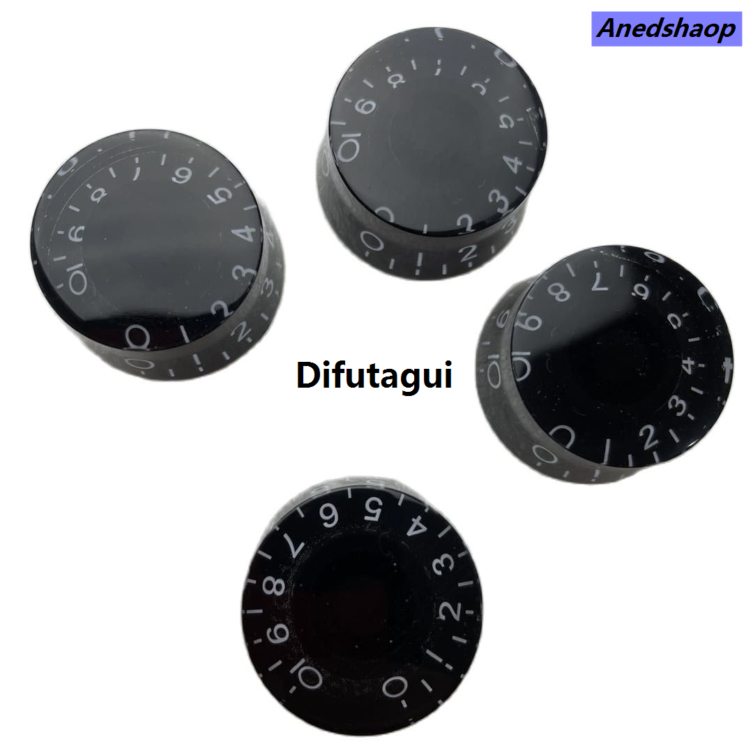Difutagui Electric Guitar Volume Tone Plastic Knobs 2025 Special New Black Classical 4 Pieces LP Accessories