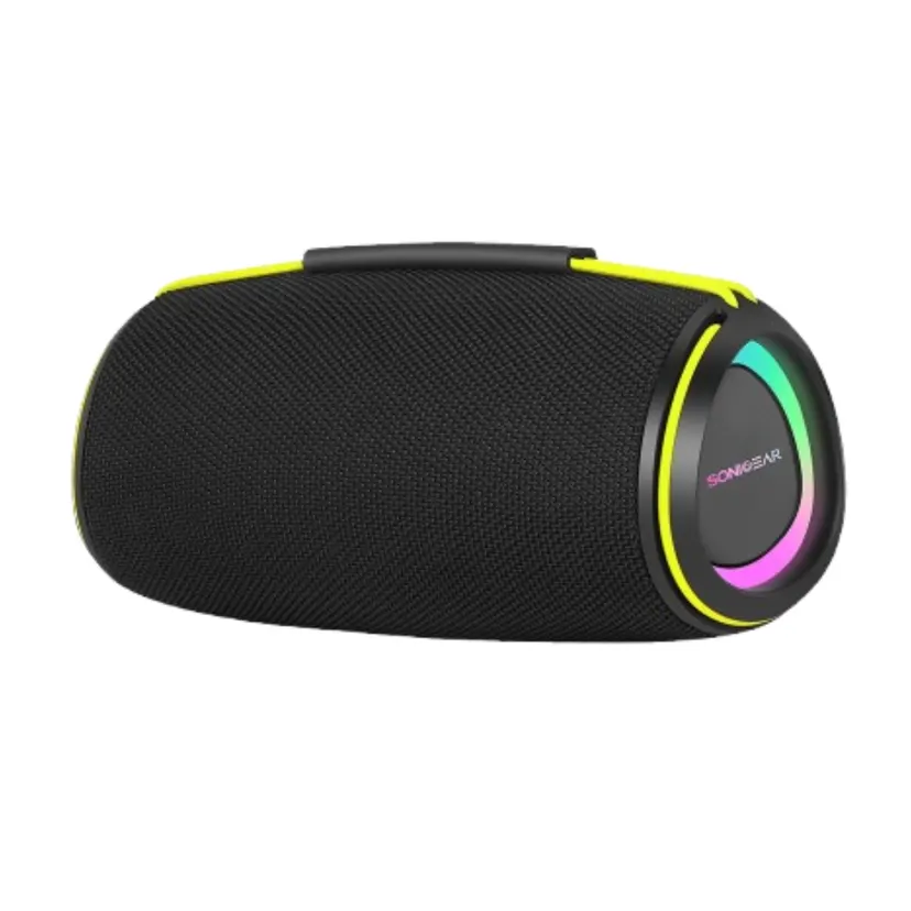 SonicGear SonicGo! Boom 6 Portable Bluetooth Speaker - IPX5 Waterproof TWS Dual Bass RGB Light - 5 Hours Play Time - Multi-Playback - Rechargeable Battery
