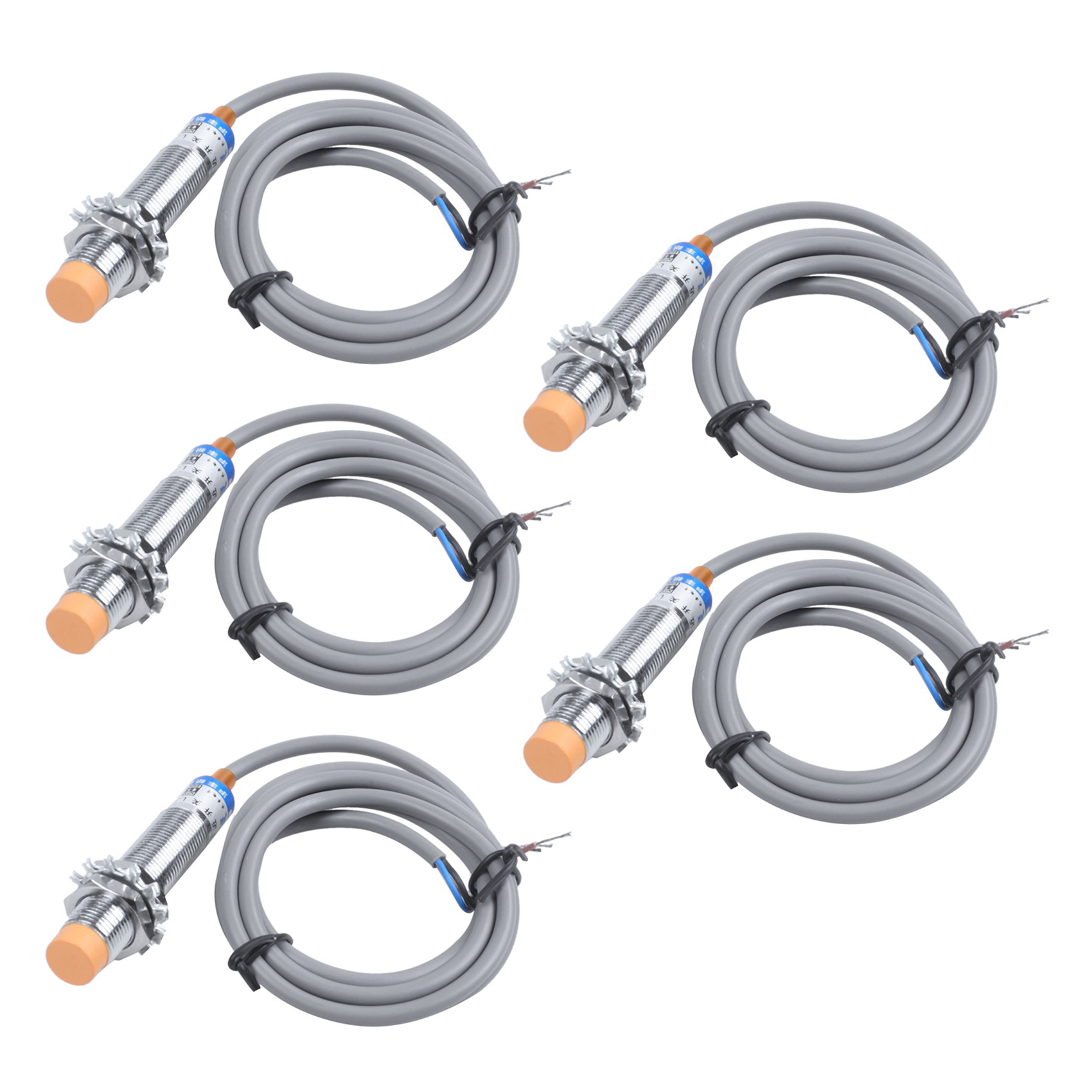 fasdaga 5X DC6-36V 300MA NPN NO 3-Wire 4mm Tubular Inductive Proximity Sensor Switch LJ12A3-4-Z-BX