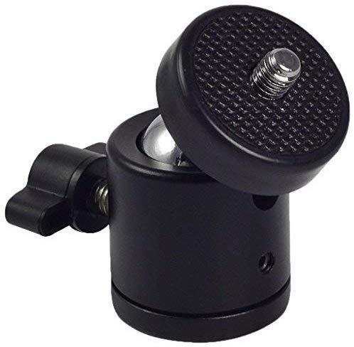 360 Mini Ball Head Metal Mount Adjustable For Tripod Monopod Stand - Black