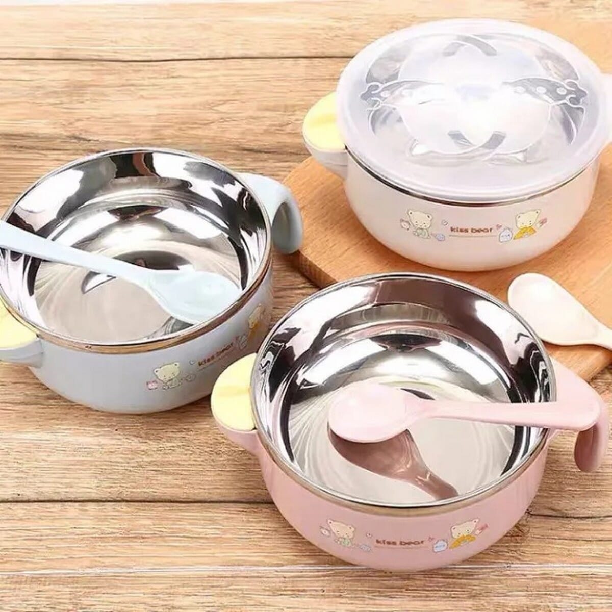 Baby Stainless Steel Warmer Food Bowl - Steal Food Bowl For Kids |