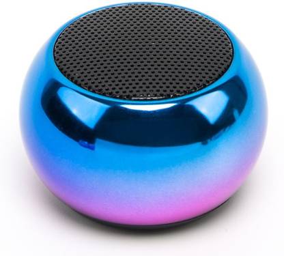 Mini Bluetooth Portable Speaker Round Small Steel Stereo subwoofer 5W in Deep Bass Magic Sound