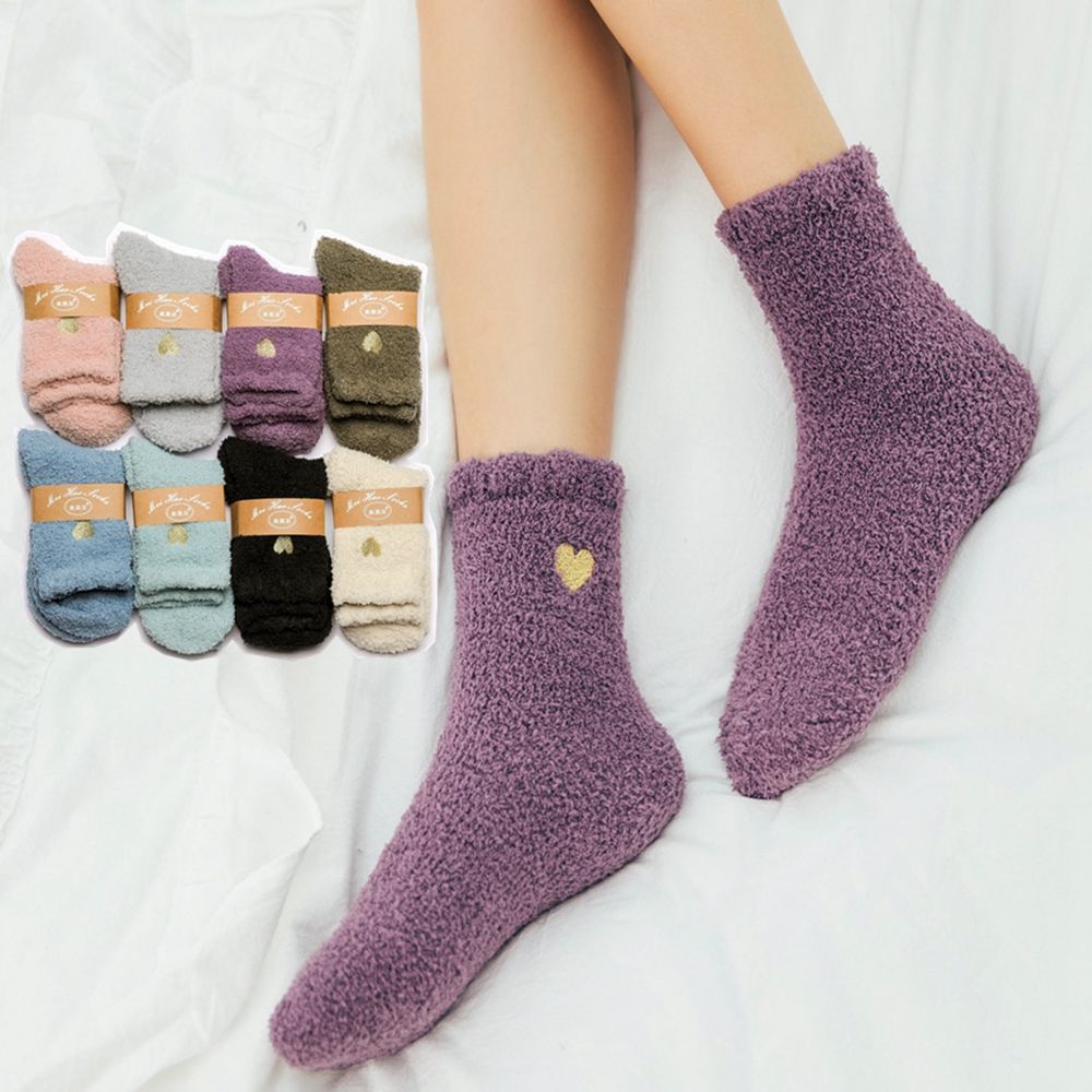 Thick Soft Animal Print Sweet Simple Girls Mid-tube Socks Fleece Socks Cute Floor Socks Female Hosiery
