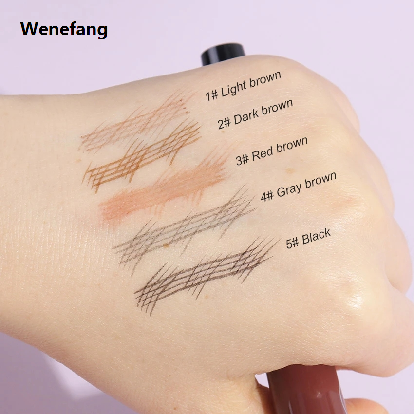 Wenefang 5pcs/set Eyebrow Pencil Cosmetics for Makeup Black Tint Waterproof Microblading Pen Brown Eye Brow Natural Beauty Free Ship