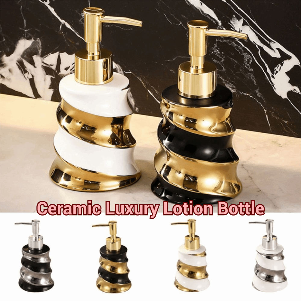 Multipurpose Small Ceramic Lotion Bottle 200ml Refillable Press Type Empty Bottle Waterproof Reusable Sub Bottle Hand Sanitizer