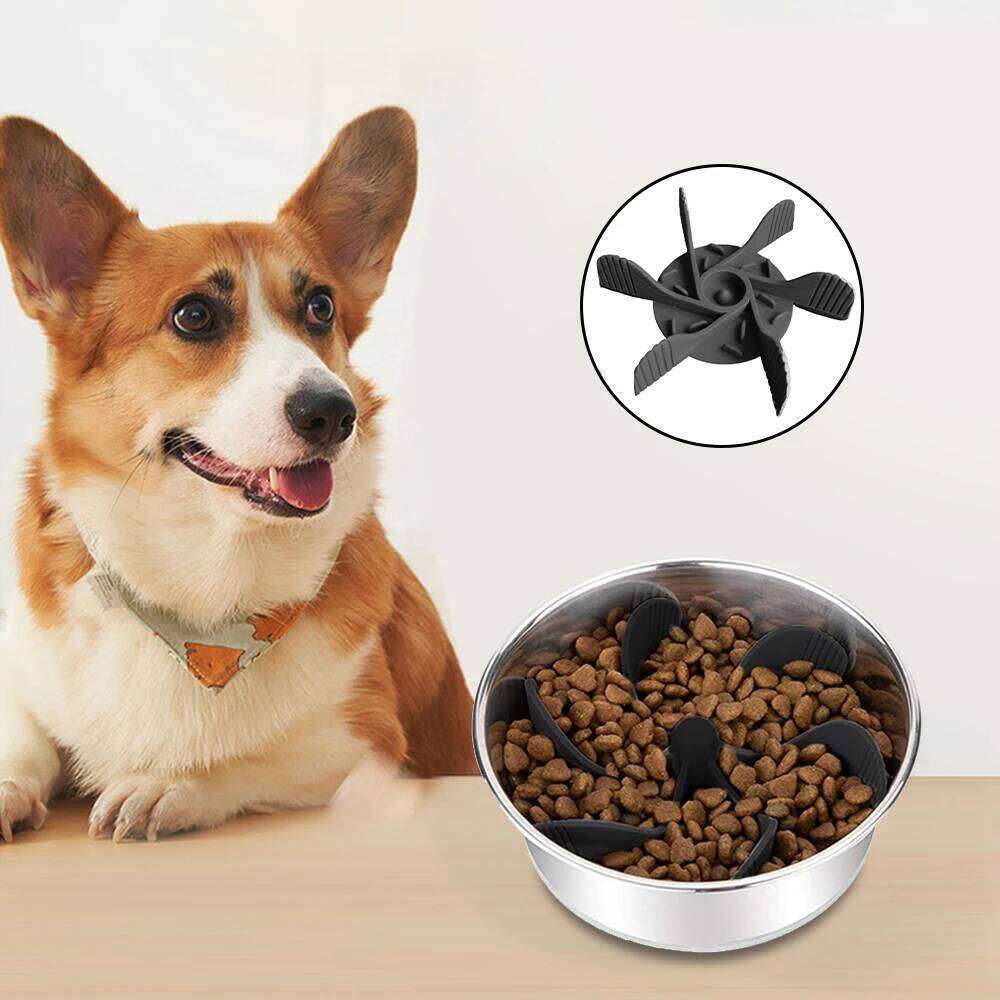 1PC Insert, Cuttable Slow Feeder Bowl Insert with Strong Suction Cups, Cat Dog Feeding Supplies