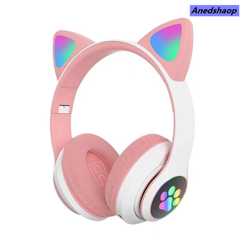 NEW Anedshaop JST-28 Wireless Headphones Cat Ears Bluetooth Earphones Stereo Fashion Music Earbuds Bluetooth 5.0 Sports Gaming Headset with Mic
