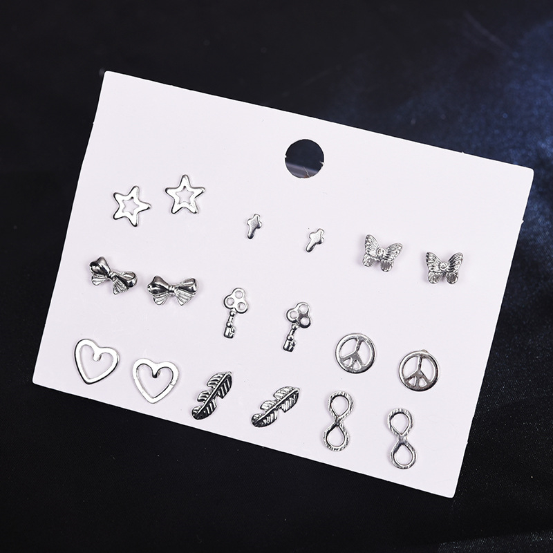 【Happy LifeStore】Luokey Vintage Mini Girls Ear Tiny Heart Key Stud Earrings For Wo Piercing Jewelry Boucle D Gift 2023