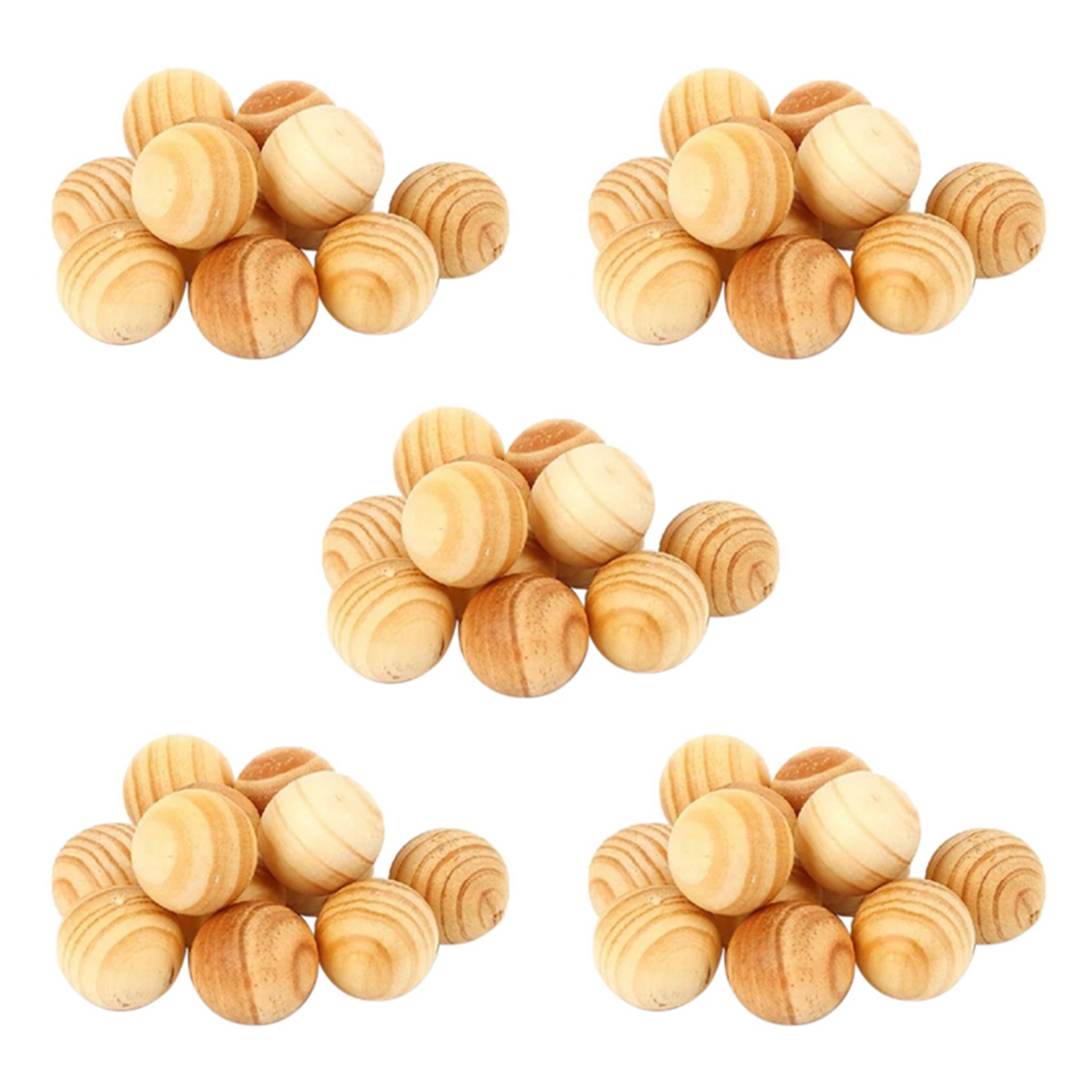 EITGZWAS 5X Natural Wood Balls Lavender Repellent Wardrobe Clothes Drawer