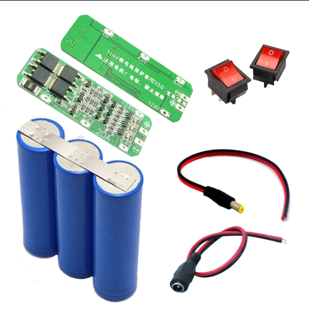 Lithium Battery Router Backup Kit With 3S 12V 20A Bms DIY Made