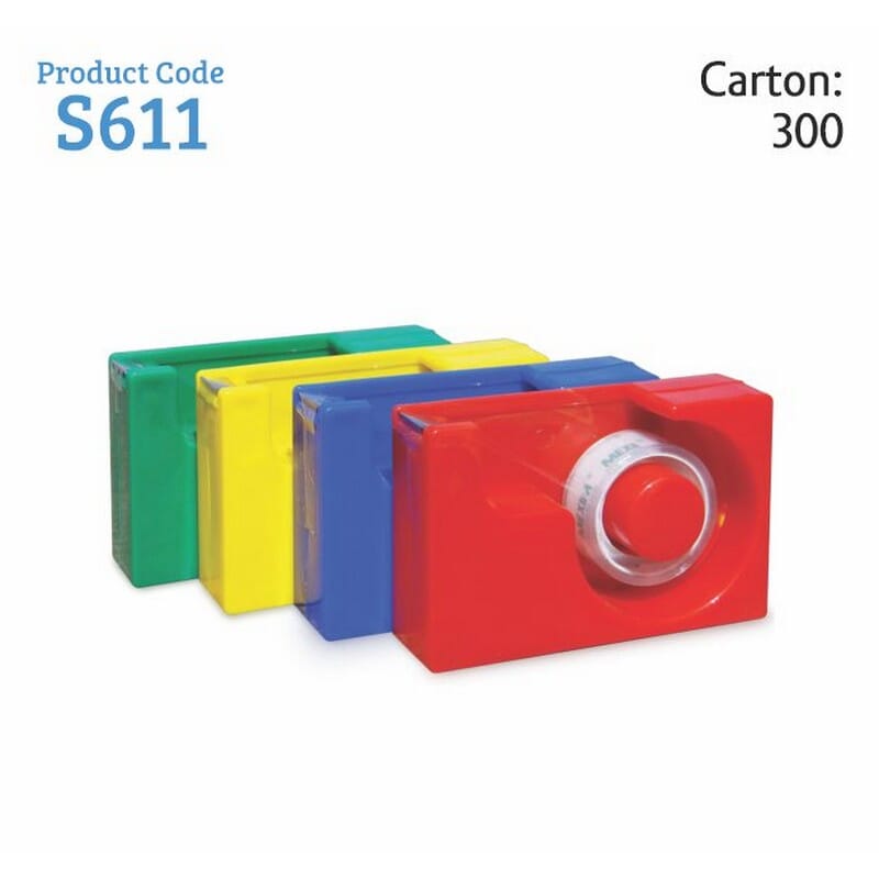Khyati Handy Tape Dispenser, Tetragon (Color May Vary)- Tape Included