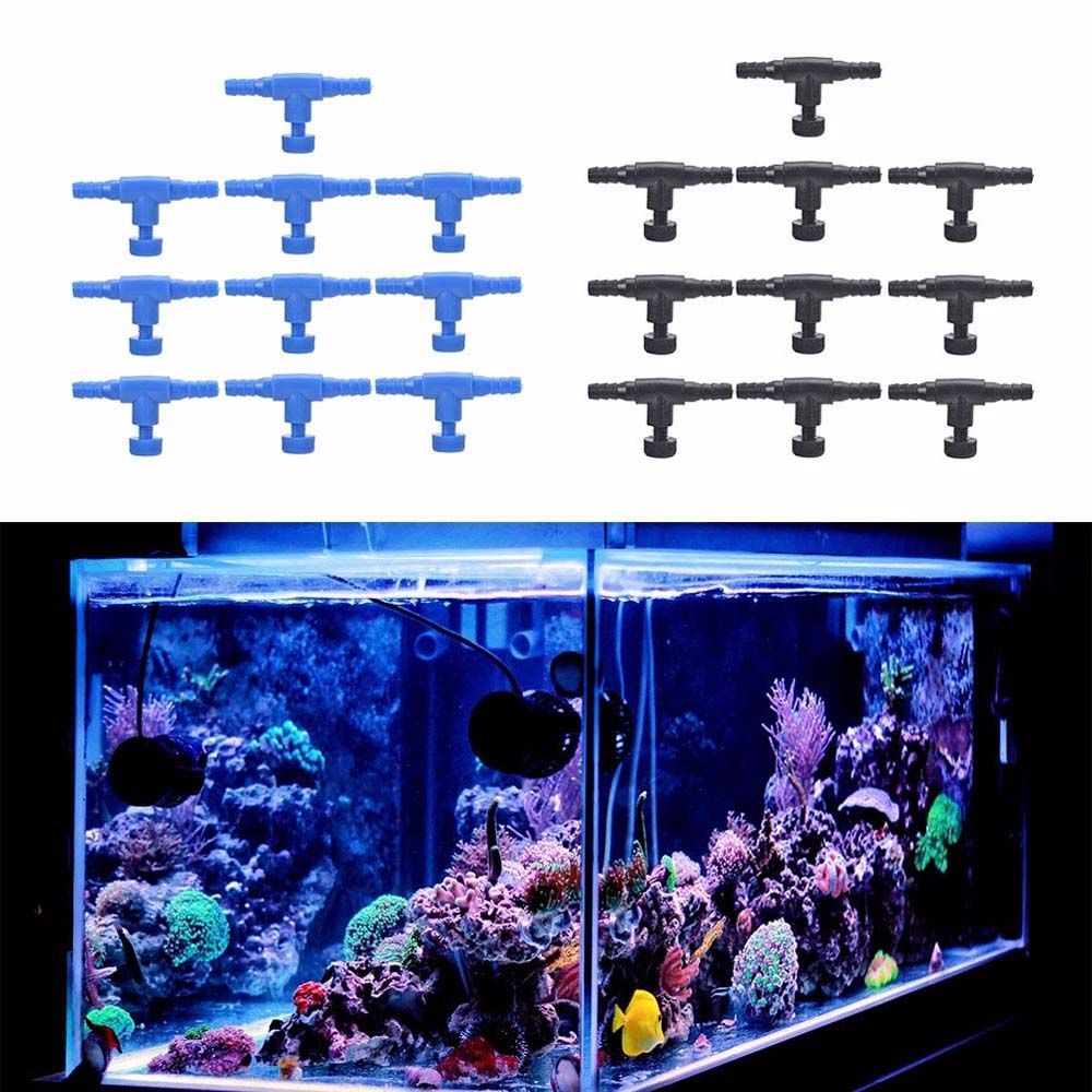 10PCS Volume Adjustable Air Pump Flow Control Valve Fish Accessories Aquarium Airline Regulator Pipe Connector