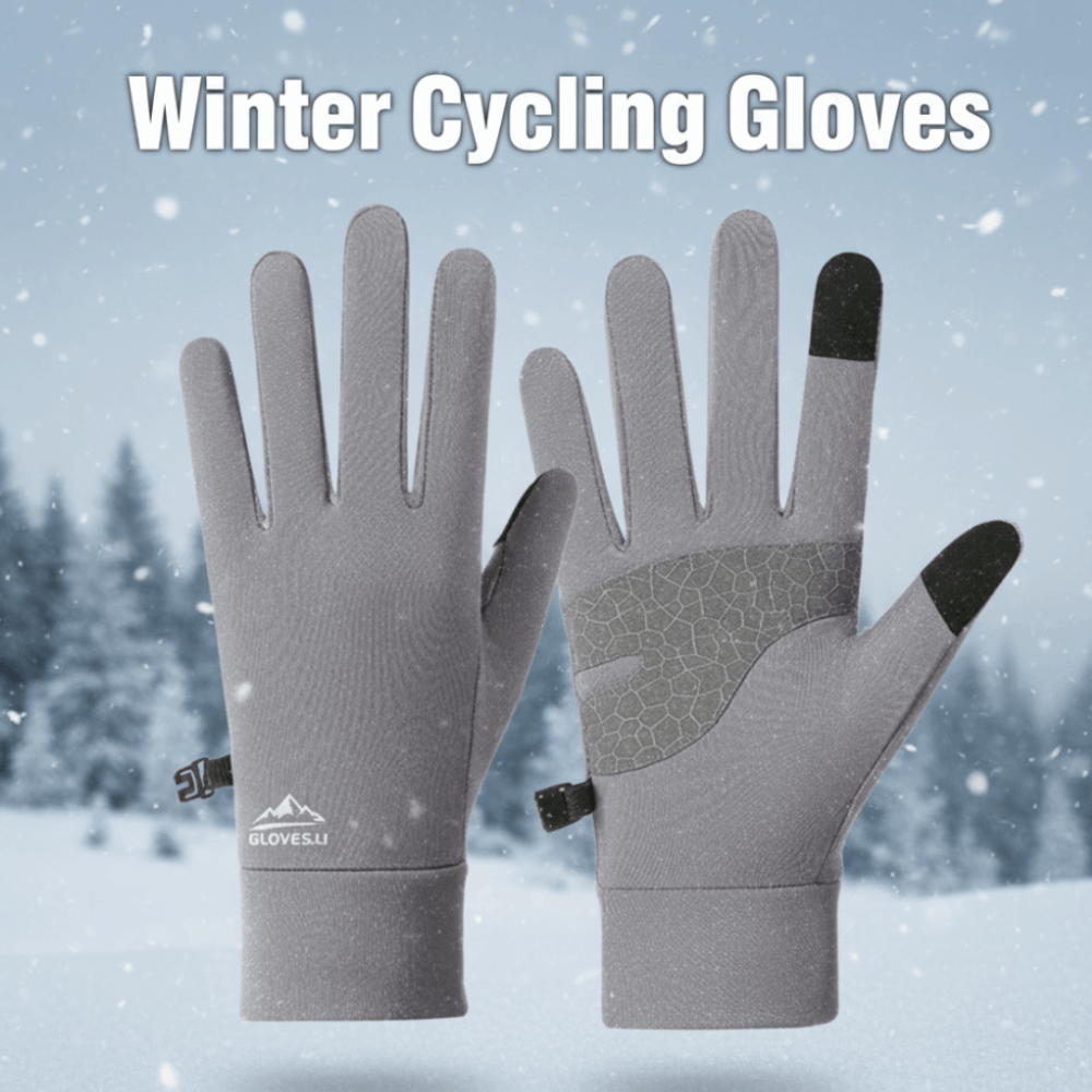 Durable Thermal Fleece Winter Cycling Gloves Lock Buckle Non-slip Thick Cycling Gloves Touch Screen Warm Warm Outdoor Gloves Sports
