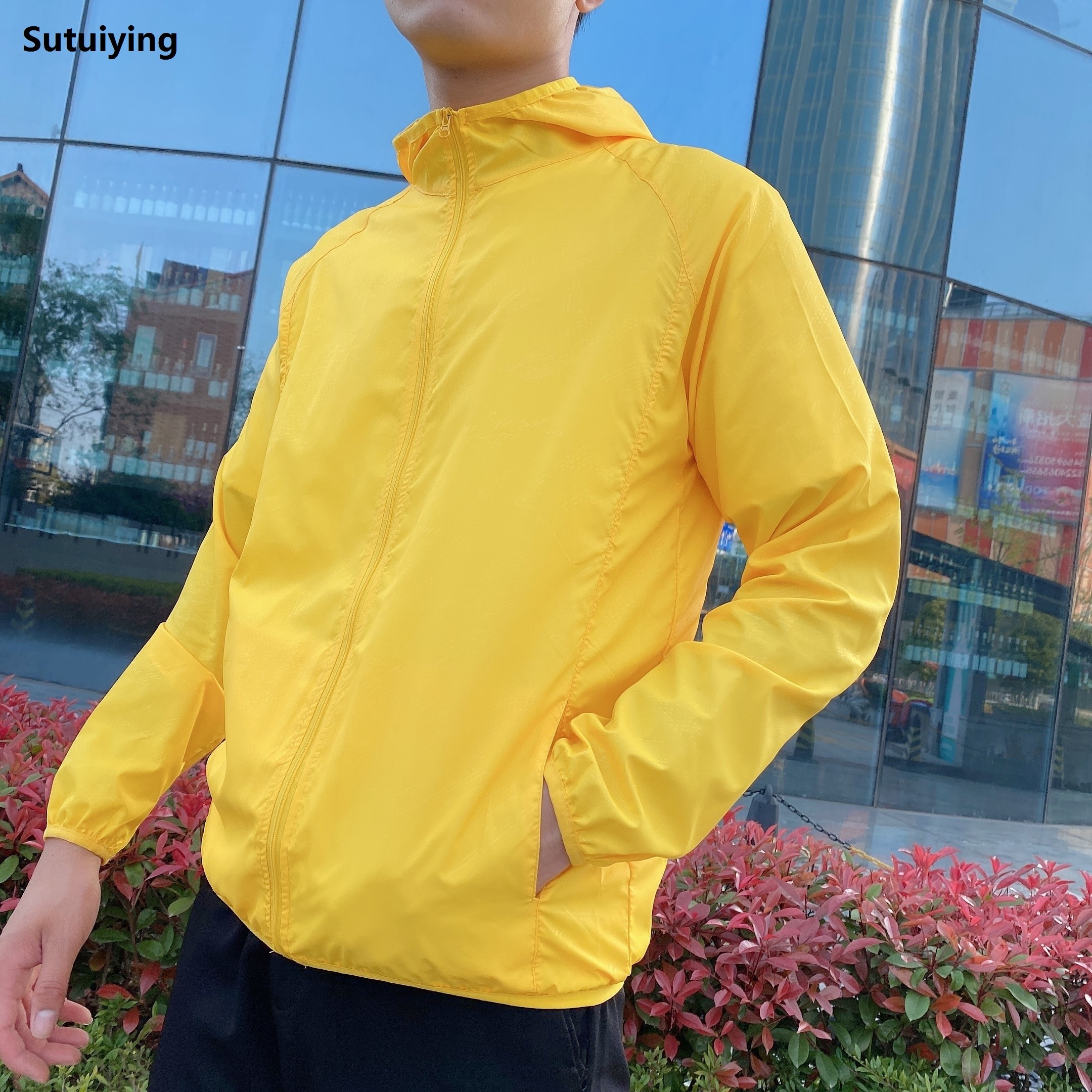 Sutuiying Original Special Offer Fashion Casual Jacket Anti-scratch Windbreaker Jacket Pockets Men Ultra Thin Sun Protection Coat Versatile Fishing Clothes