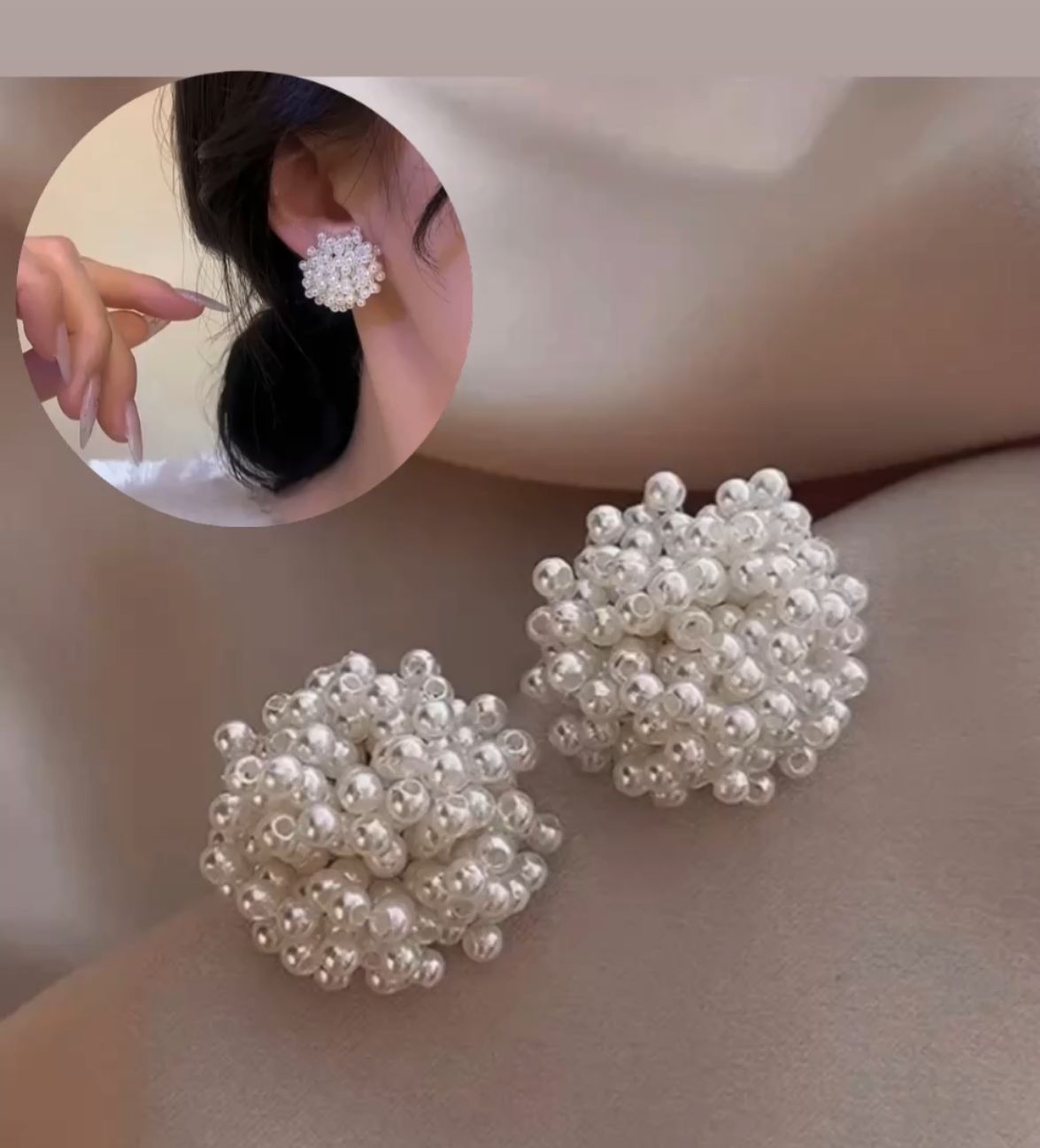 1 Pair New Fashion Luxury Silver Zircon-like Nail Earrings for Women Party Jewelry