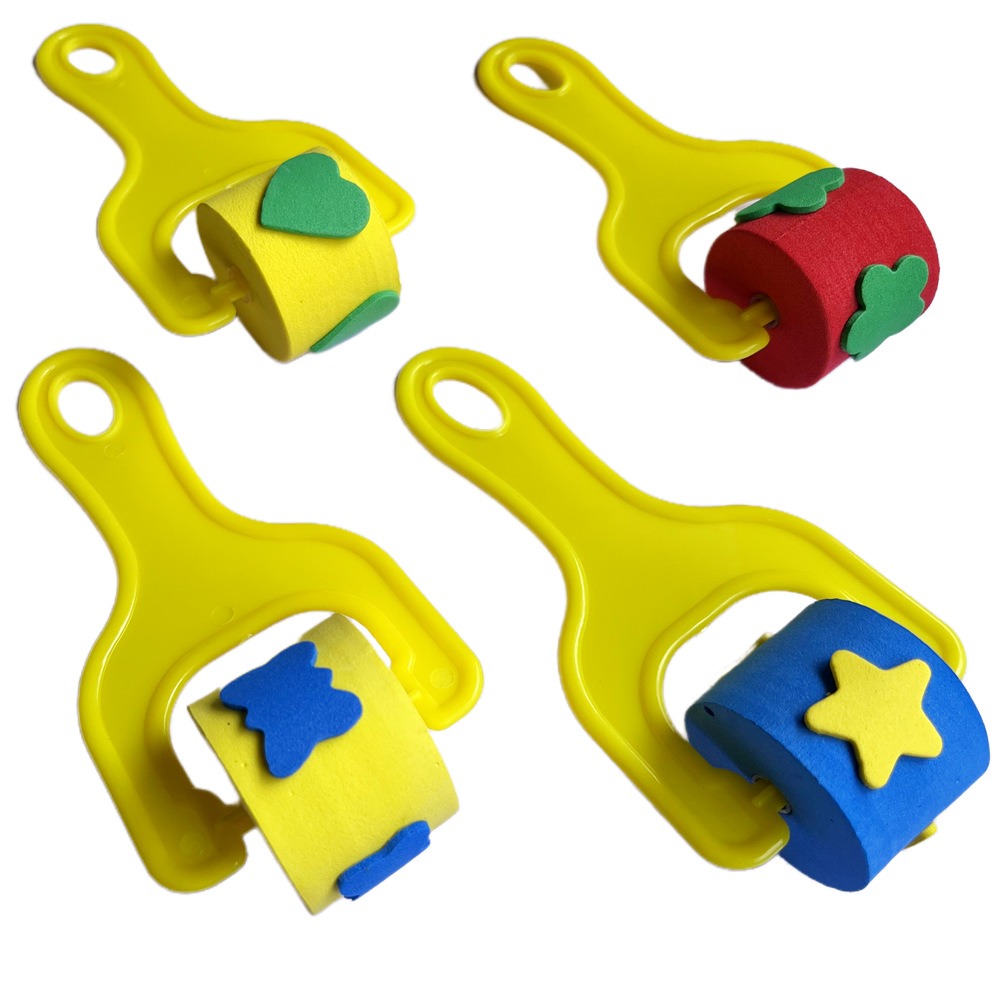 Gift DIY Sponge Brush Set Seal Sponge Enlightenment Graffiti Brush Puzzle Drawing Toys Children