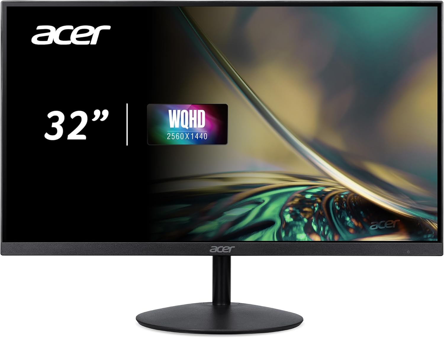 Acer SA322QUA Monitor 31.5 Inch (80 cm Screen) WQHD, IPS, 75Hz, 4ms (GTG), DP 1.2, 2xHDMI 2.0, FreeSync