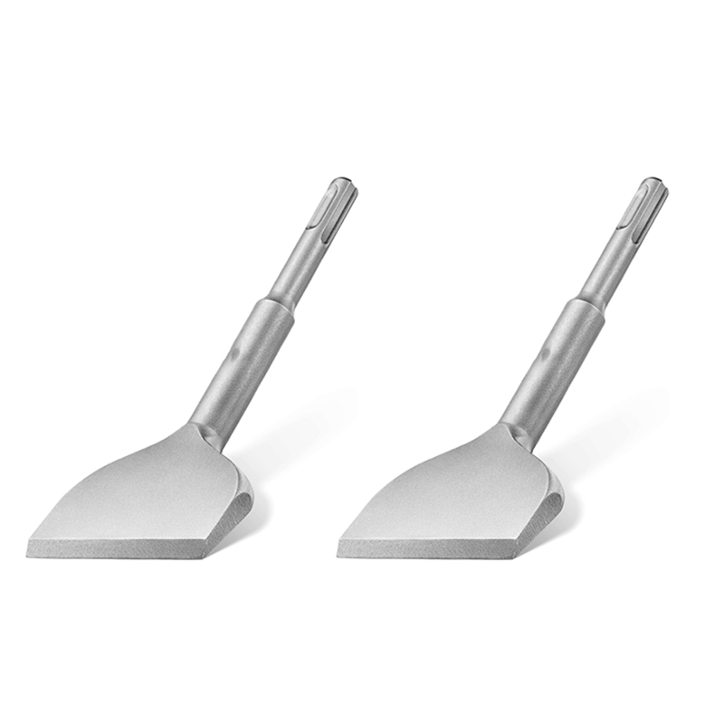 JINMY 2X Tile Chisel SDS Plus Chisel- 165X75mm Wide for Hammer, Flat Chisel Angled, 42CrMo Special Steel, ,