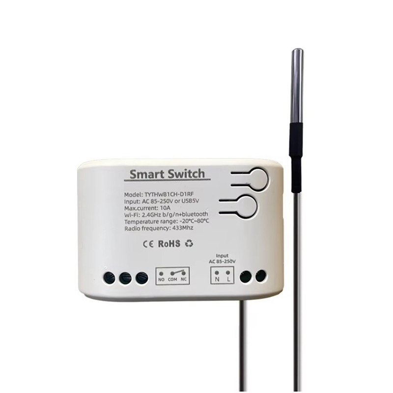 Smart Temperature Switch Smart Switch with Temperature Sensor Tuya WiFi Switch WiFi Switch Relay Tuya Smart Switch DC 7-32V