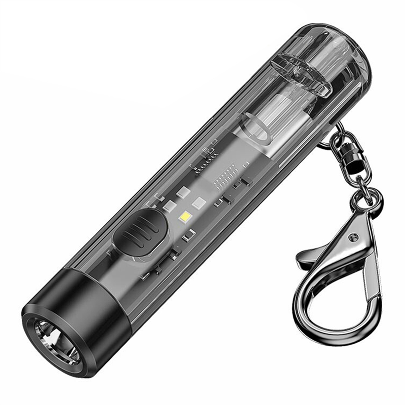 Ultra Compact LED Keychain Flashlight COB Technology Drop-Resistant Batteries Included Small Rechargeable Light