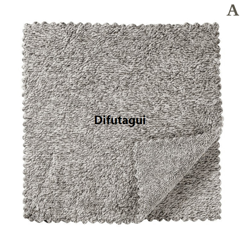 Difutagui Bamboo Charcoal Fiber Cleaning Cloth Rags Water Absorption Non-Stick New Oil Washing Kitchen Towel Household Cleaning Wiping Tools