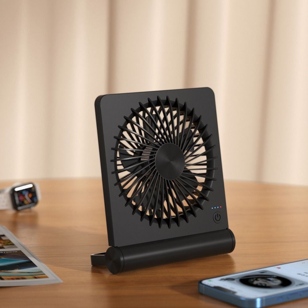 Simple Lightweight Desk Fan Folding 3 Speeds Adjustable Small Fan Ultra Quiet Portable Ultra-thin Mini Fan Travel