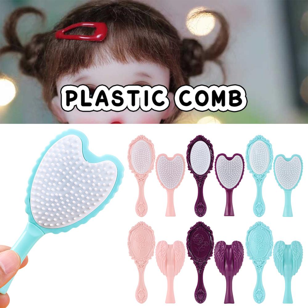 1/5pcs 9cm Mini 1/3 1/4 1/61/8 Plastic Comb Accessories Eyelash Eyebrow Combs Dollhouse Decorations