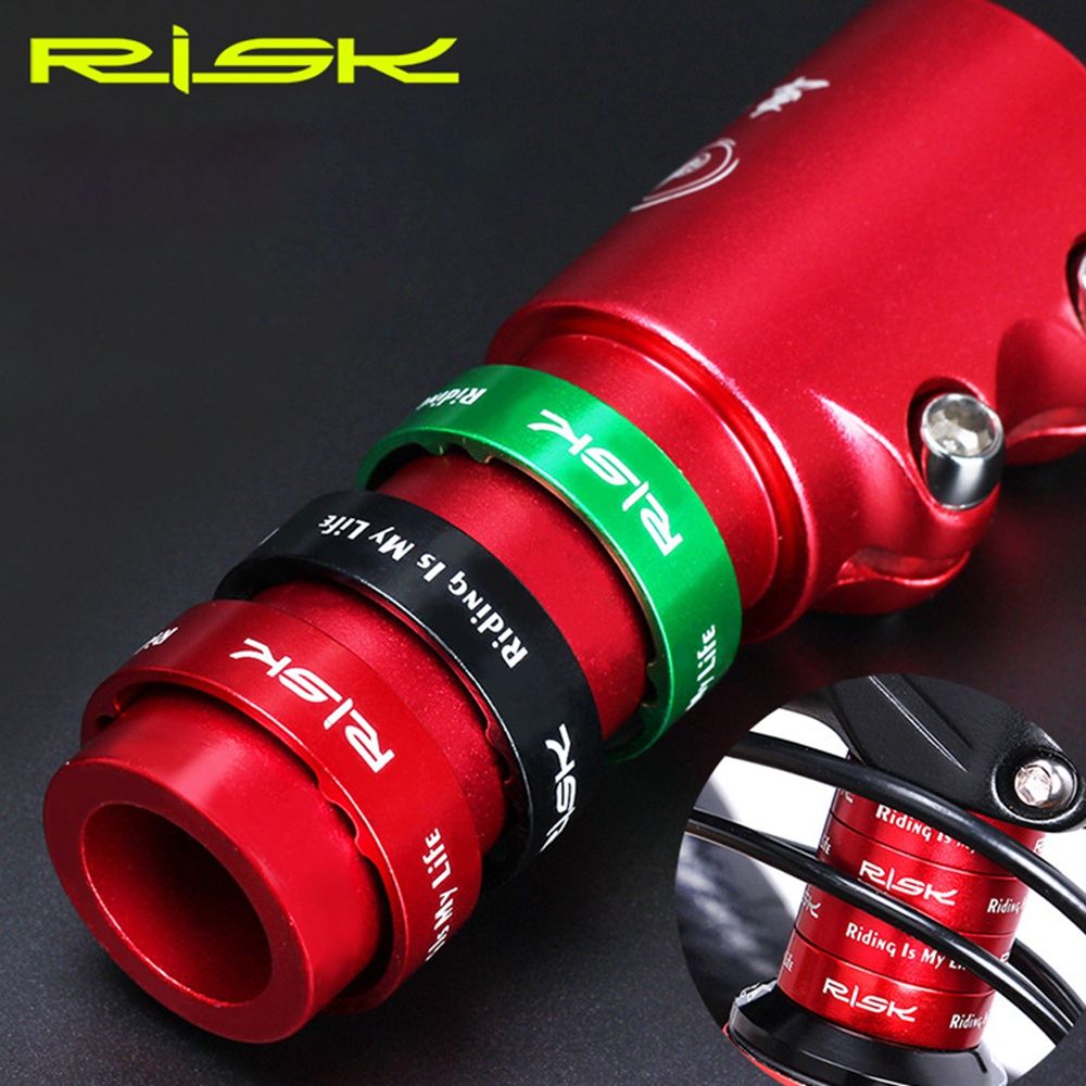 4pcs Lightweight Aluminum Mountain Road Bike Stem Spacers Spacer Ring Bicycle Headset Accessories Front Fork Washers