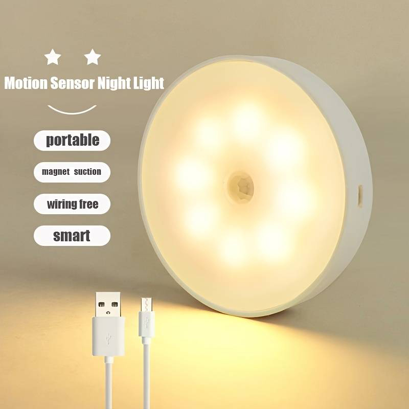 Intelligent Induction Lamp/Light Motion Sensor Night Light Auto On/Off Wireless USB Rechargeable Wall Light