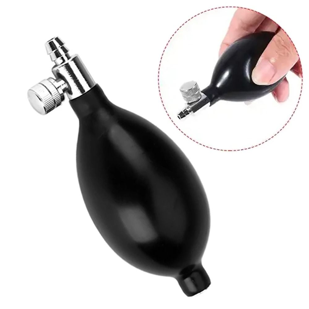 1Pcs New Hand Squeeze Blood Pressure Latex Bulb Manual Inflation Pump Replacement Inflation Bulb Pump Multipurpose Black Replacement Latex Ball