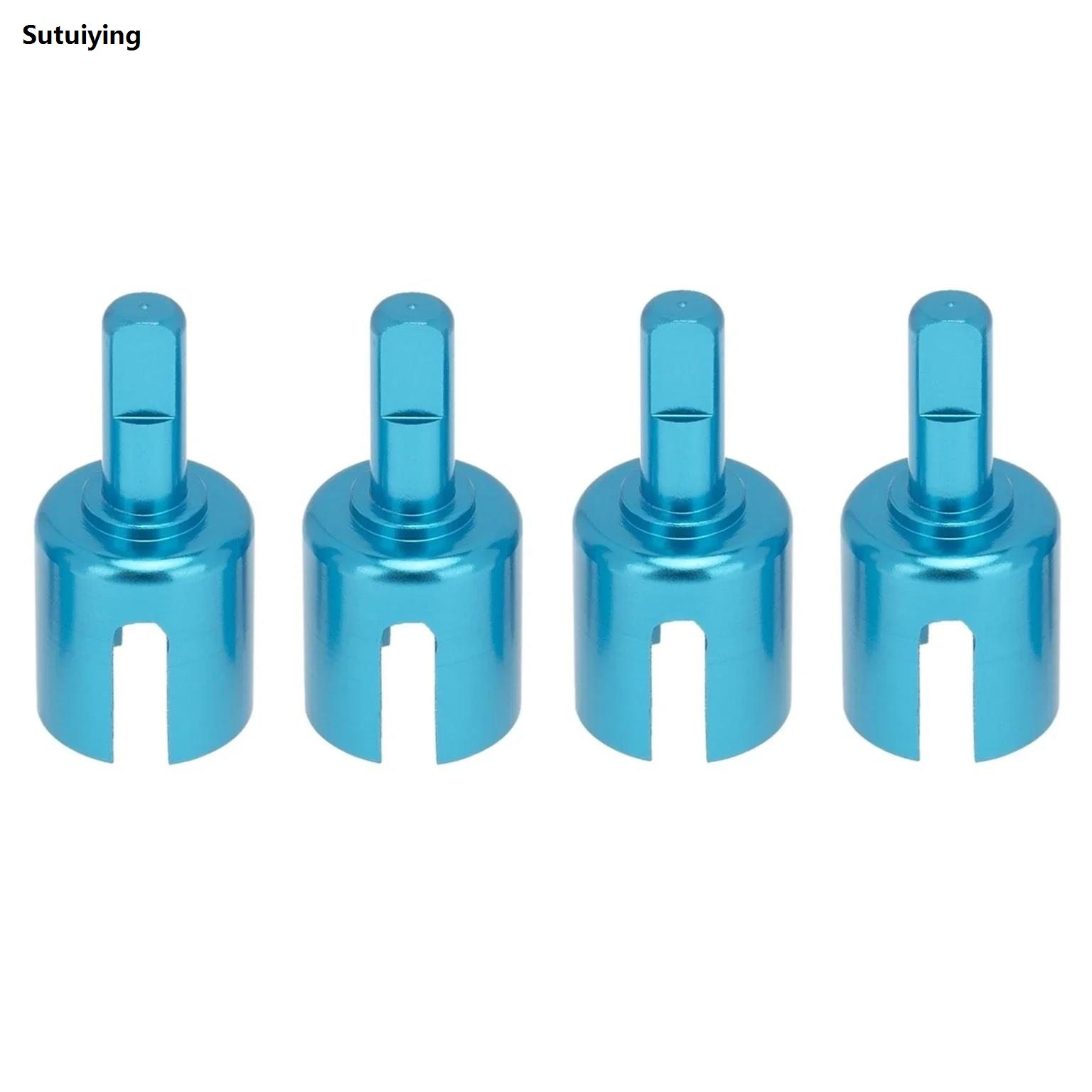 Sutuiying 4pcs Metal Gearbox Joint Cup Differential Cup Diff Cup for Tamiya High Quality TT01 TT02 TT01D TT01E DF-02 M05 M06 1/10 RC Car Upgrade Parts