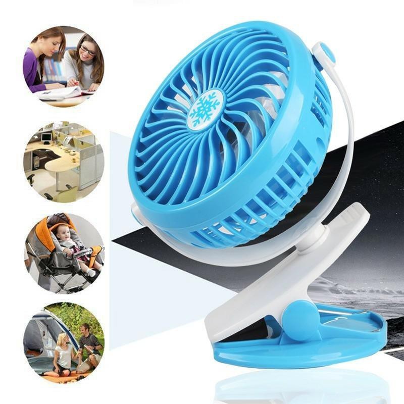 Mini Portable Clip Fan,Table Fan Rechargeable Battery for Home/Office/Kitchen/Kids