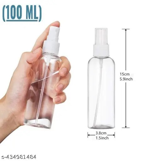 Travel Bottle Spray Bottle Empty Bottle Refillable 100 ML Bottle Refillable Bottle With Spray Mist Spray Easy Spray Leakage Proof Bottle Transparent Refill Bottle