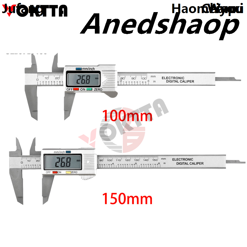 Jufang ChanxiFifty percent discount WapuBargain price Caliper Measuring Tool Digital Caliper 100mm 150mm Digital Micrometer Sales promotion Waterproof Easy Switch from Inch to Millimeter Woodworking Portable High Quality