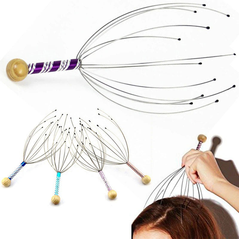 Unisex Octopus Head Stress Relief Massage Tool - Massage Head, Scalp, Neck to Remove Muscle Tension and Tiredness