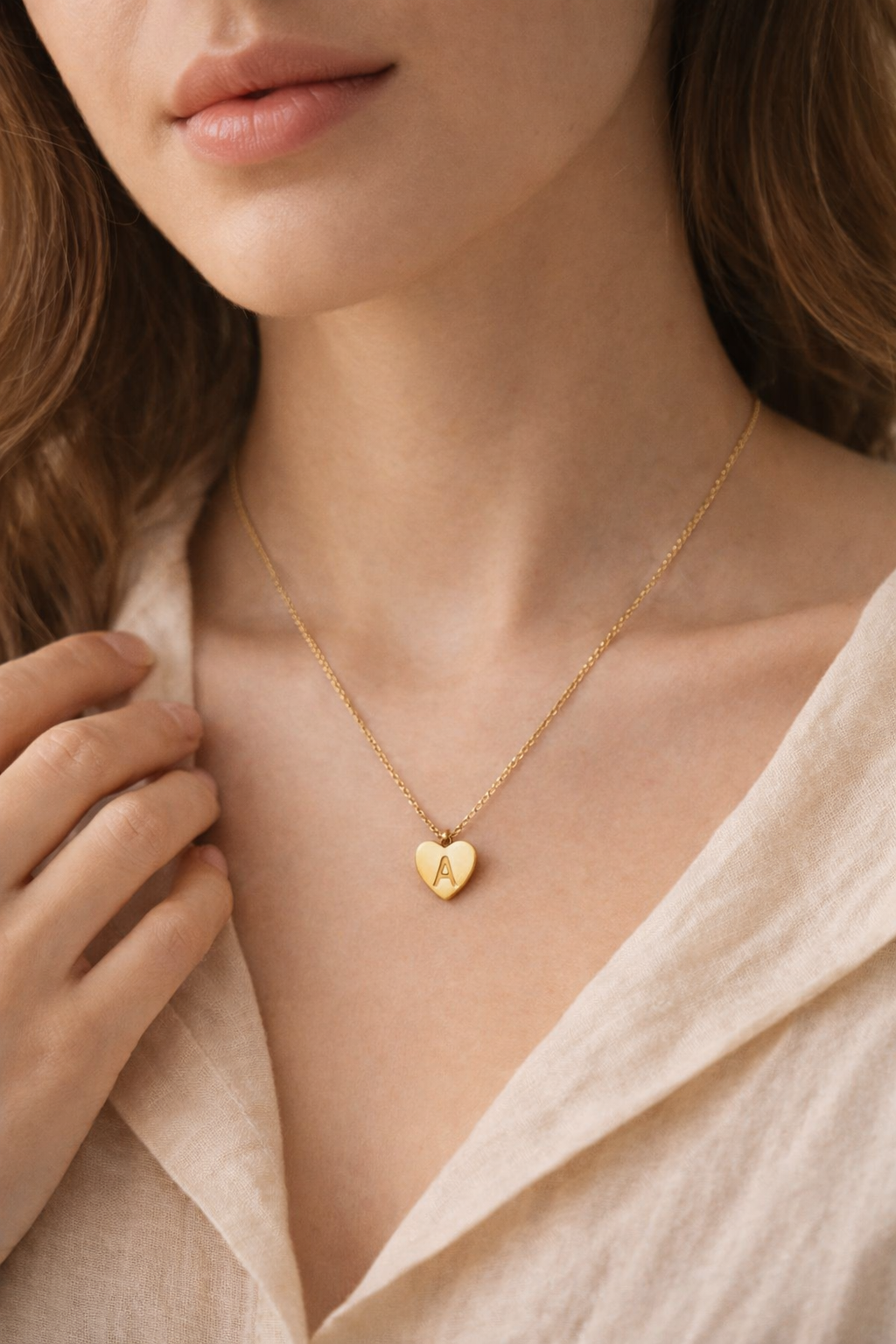 Elegant Stainless Steel Gold Snake Chain Necklace with Alphabet “S” & "A" Initial | Premium Anti-Tarnish Jewelry for Women & Girls