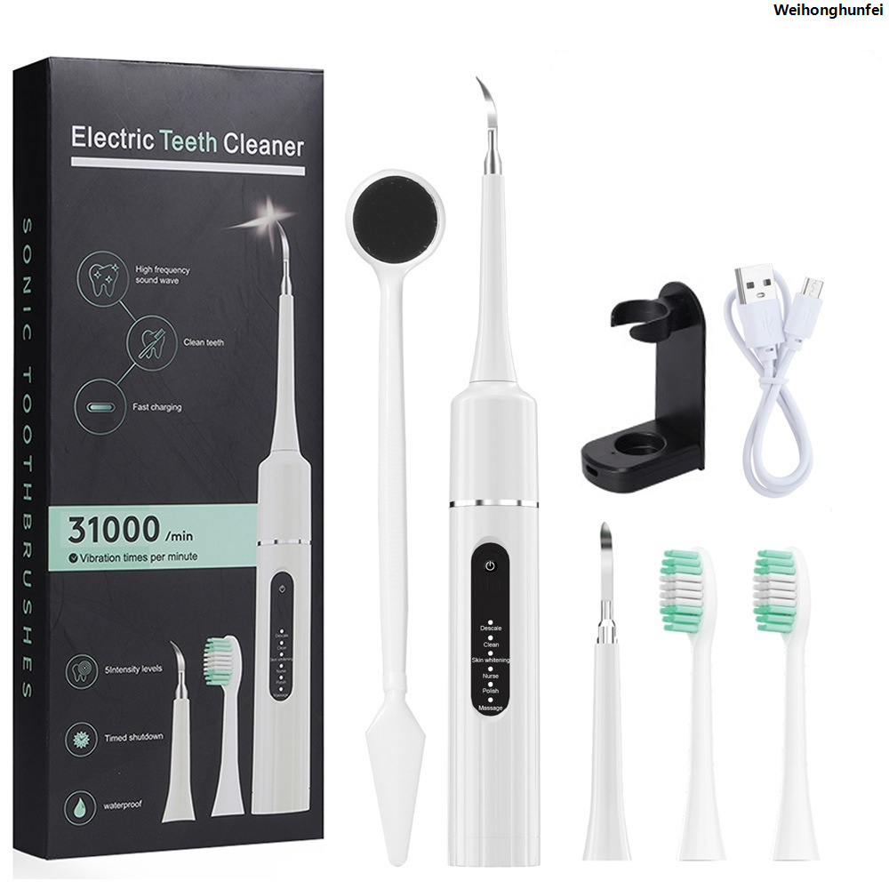 WeihonghunfeiSales promotion 【linfang store】Sonic Toothbrush - Dual purpose dental cleaner, home portable calculus removal and toothbrush tool