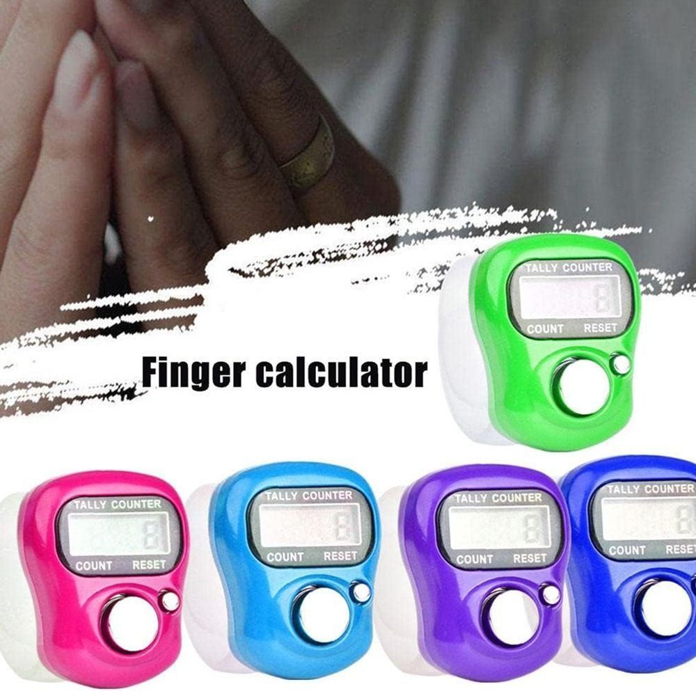 High Quality LED Digital Electronic Finger Counter Tally Counter Hand Held Coun Mini Stitch Marker Random Hand Timers for Sewing Knitting Weave Tool