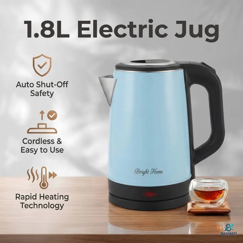 Electric Jug Stainless Steel Kettle Auto Off Cordless 5LTR