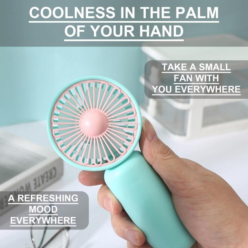 Bizzy New Handheld Mini Fan Powered Small Quiet Electric Fans Summer Cooling Personals Hand Fan