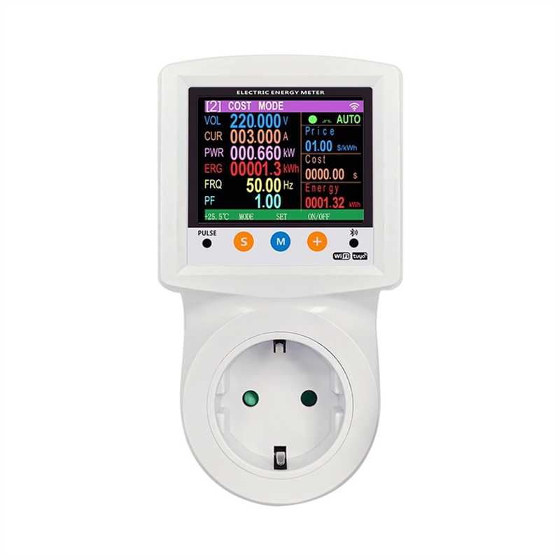 Smart Wattmete Digital Meter Electricity Energy Meter Voltage Current Protection Timer Switch EU Plug