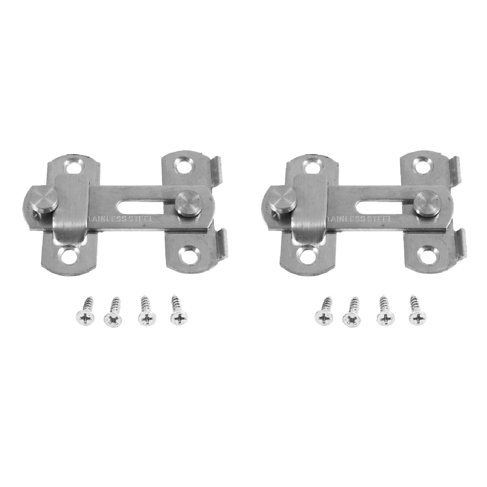 fasdaga 2X Hasp Latch METAL Hasp Latch Lock Sliding Door Lock for Window Cabinet Fitting