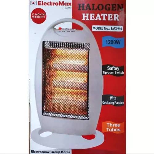 Electromax Halogen Heater 1200W Model No : Emx940