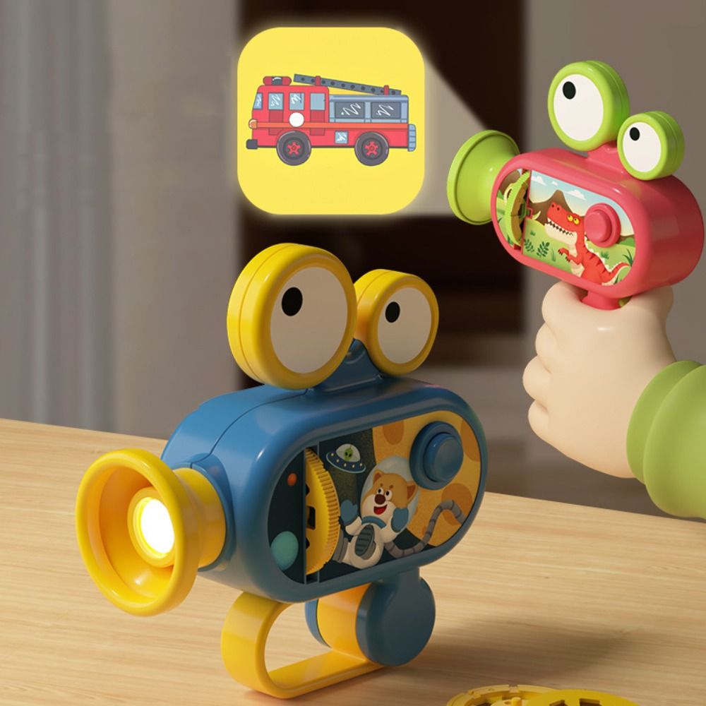 Children Projector Plastic Kids Handheld Projection Flashlight Puzzle Early Education Children's Luminous Toys Mini Cartoon Pattern Projector Torch Toys Creativity Cognition
